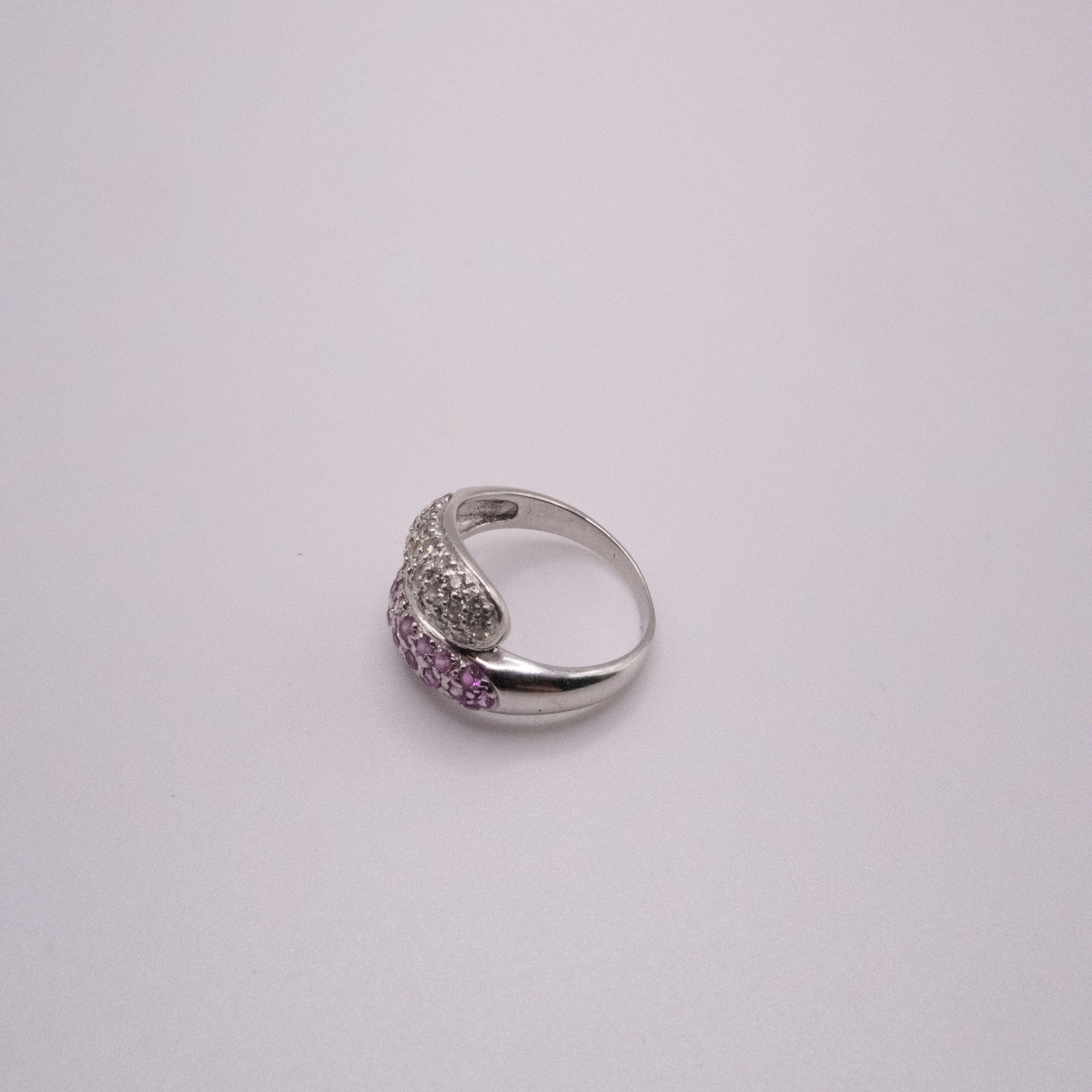 Bague Toi et Moi or blanc diamants spinelles sold by 58 Facettes product image thumbnail 5