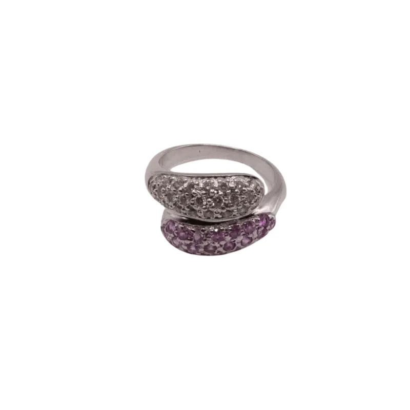 Bague Toi et Moi or blanc diamants spinelles sold by 58 Facettes
