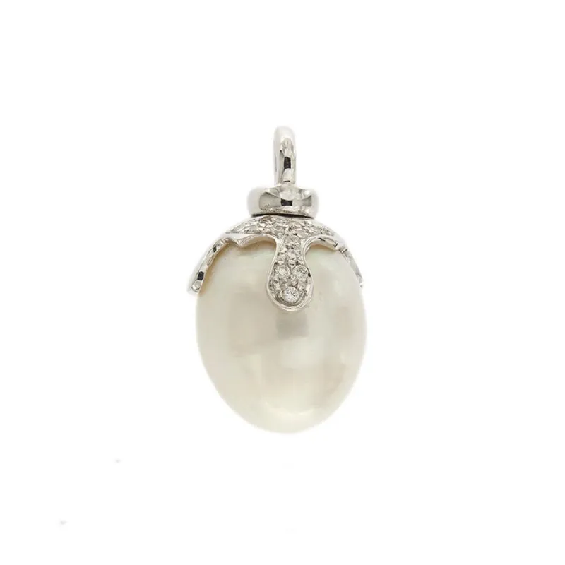 Pendentif perle et diamant sold by 58 Facettes
