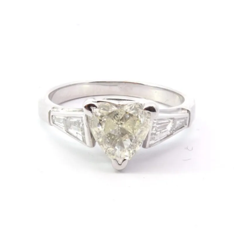 Bague solitaire cœur Or blanc Diamant sold by 58 Facettes