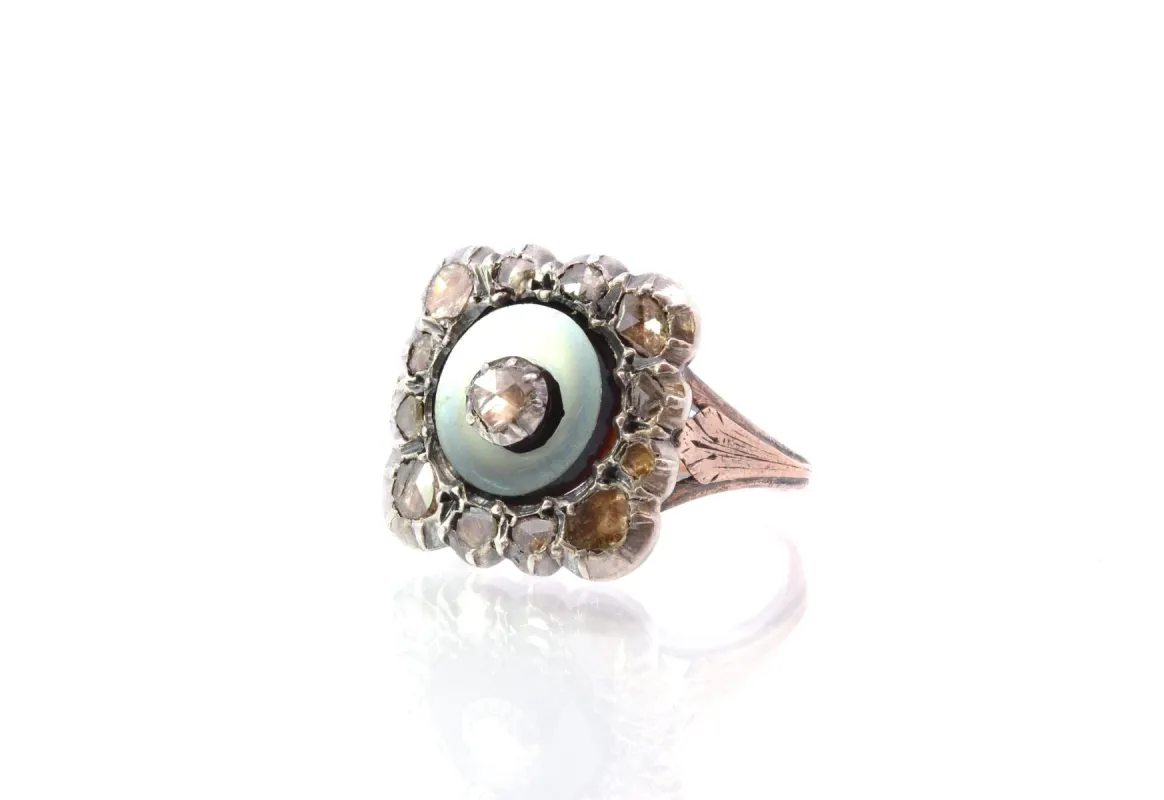 Bague ancienne 19e sertie de diamants sold by 58 Facettes