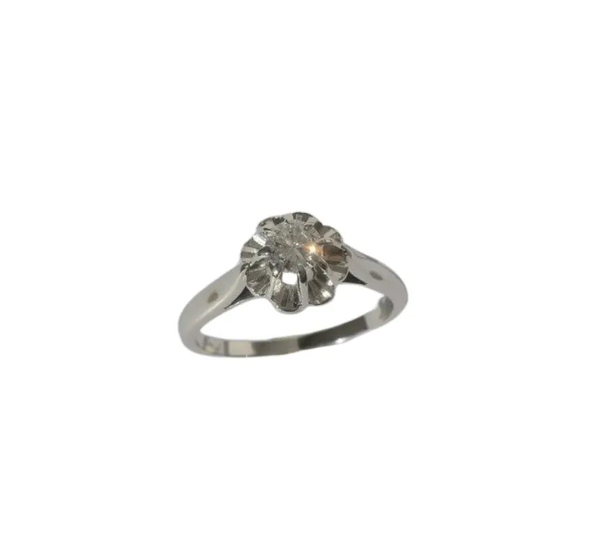 Bague solitaire diamant 0.30ct or blanc platine sold by 58 Facettes