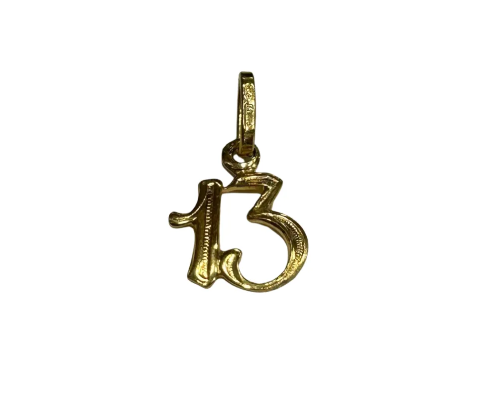 Pendentif or jaune nombre 13 sold by 58 Facettes