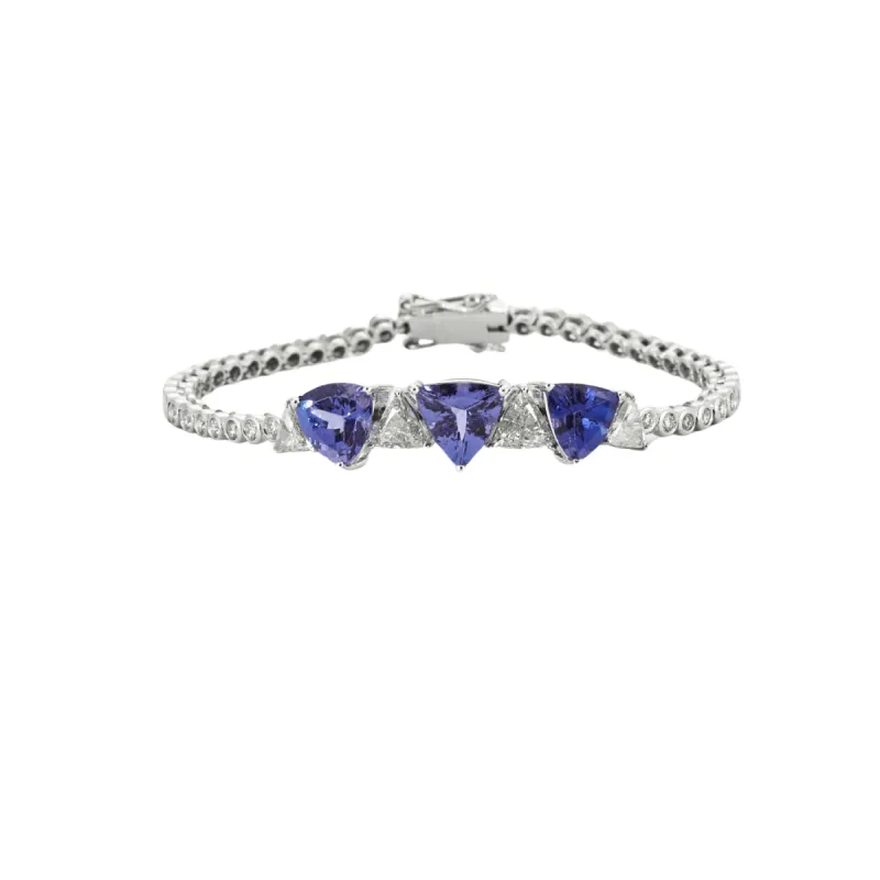 Bracelet Tanzanites Diamants sold by 58 Facettes