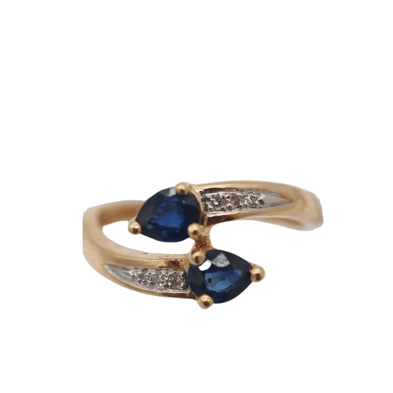 Bague toi et moi or jaune Saphirs sold by 58 Facettes