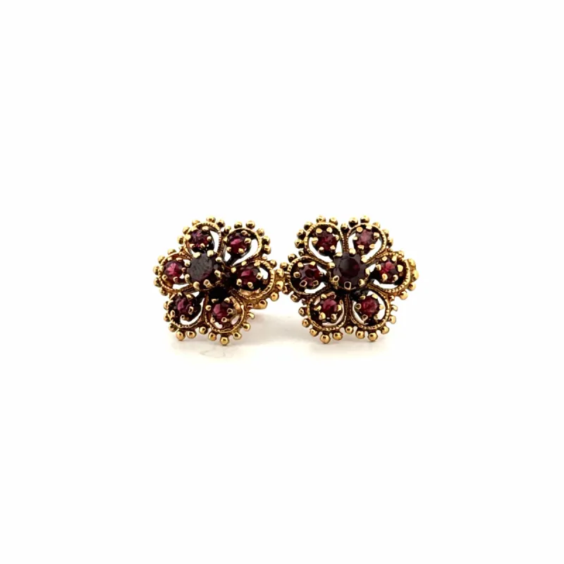 Boucles d'oreilles Or Jaune 18k & Grenats sold by 58 Facettes