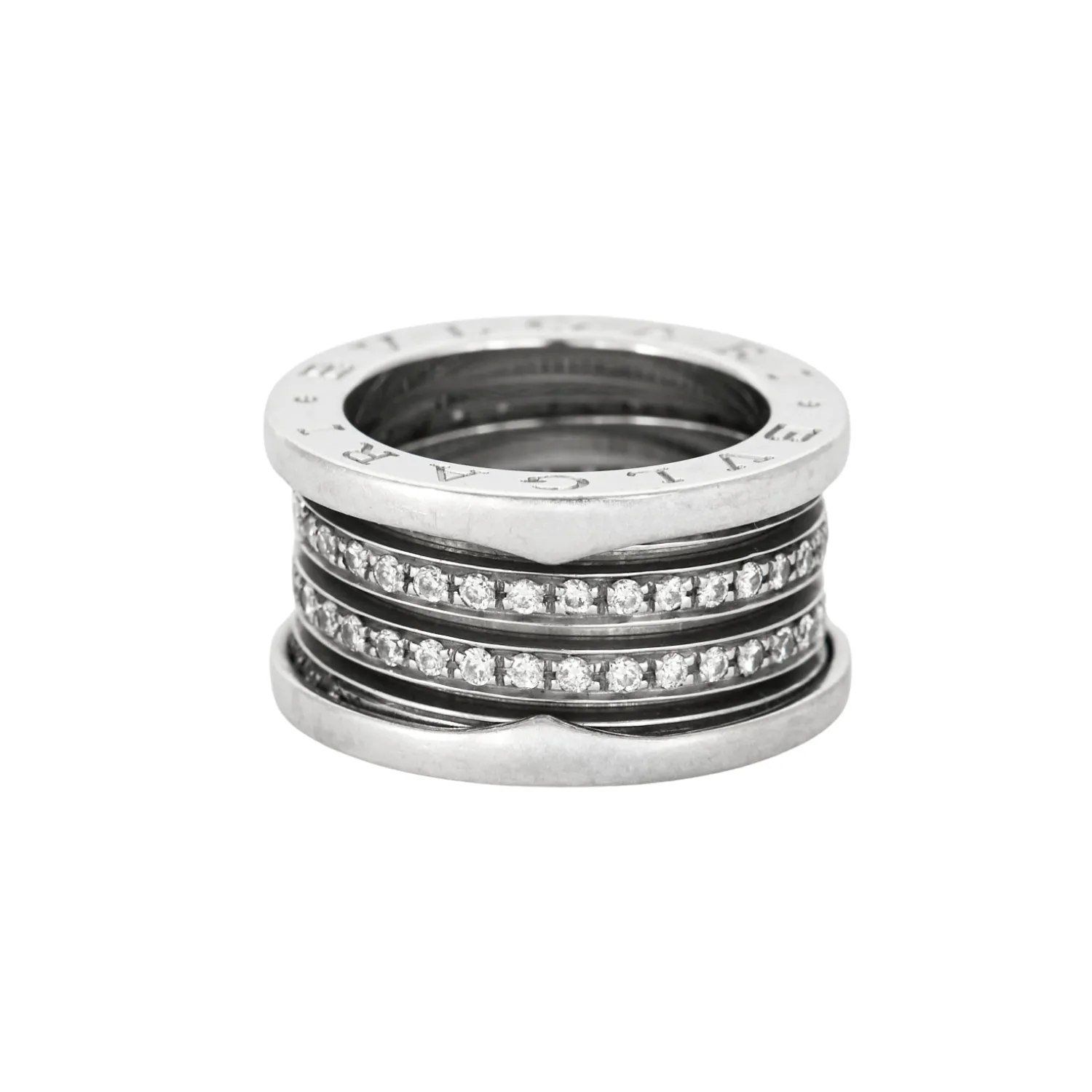 BULGARI - Bague B zero or gris et diamants sold by 58 Facettes