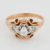 Bague Deux Ors avec Diamants sold by 58 Facettes