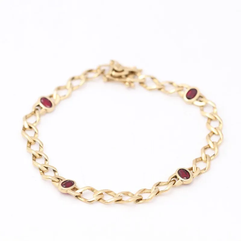 Bracelet losanges Or jaune Rubis sold by 58 Facettes