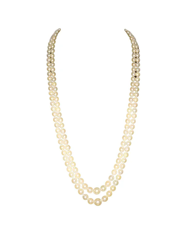 Collier 2 rangs 166 perles de culture fermoir or sold by 58 Facettes