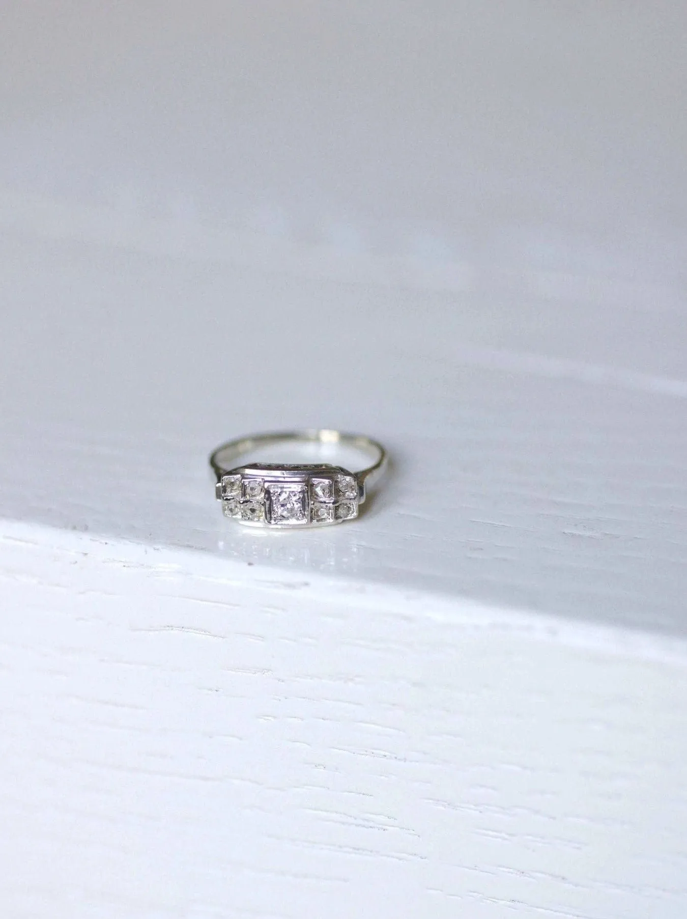 Bague de fiançailles bandeau Art Deco diamants sold by 58 Facettes product image thumbnail 5