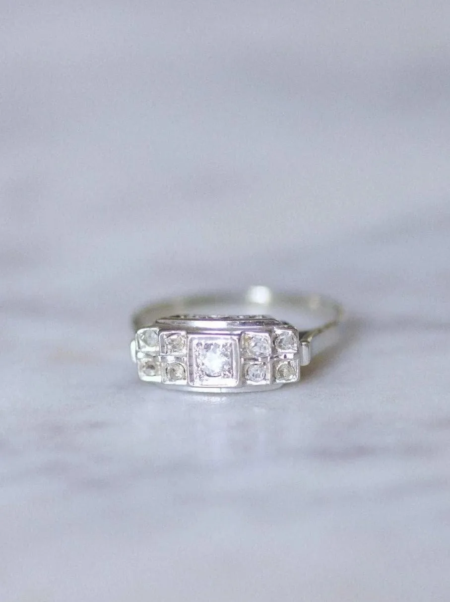 Bague de fiançailles bandeau Art Deco diamants sold by 58 Facettes product image thumbnail 3