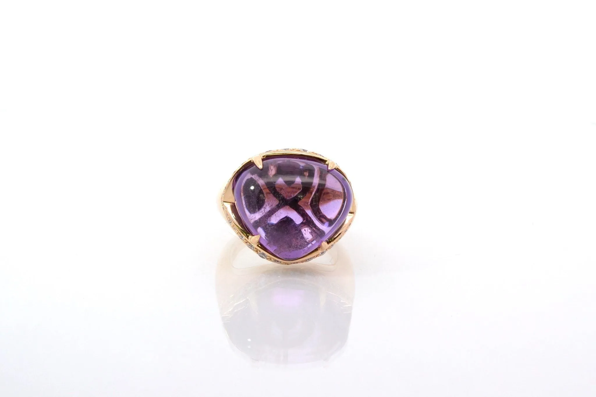 Bague Bulgari Sassi amethyste et diamants en or sold by 58 Facettes product image thumbnail 2