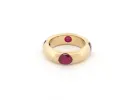vintage bague FRED sertie de 4 rubis en or jaune sold by 58 Facettes