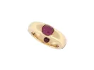 vintage bague FRED sertie de 4 rubis en or jaune sold by 58 Facettes