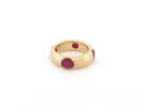 vintage bague FRED sertie de 4 rubis en or jaune sold by 58 Facettes