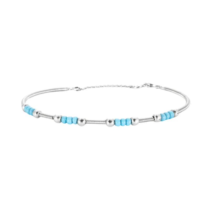 Bracelet Tubogaz Turquoises Or Blanc sold by 58 Facettes