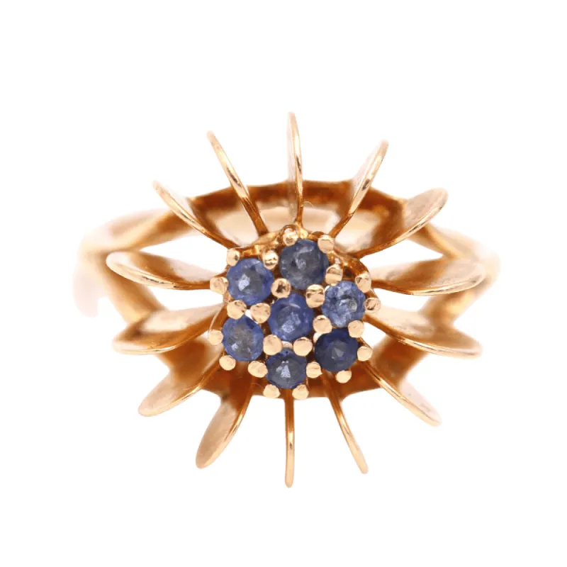 Bague en or 18 carats de style vintage avec saphirs sold by 58 Facettes