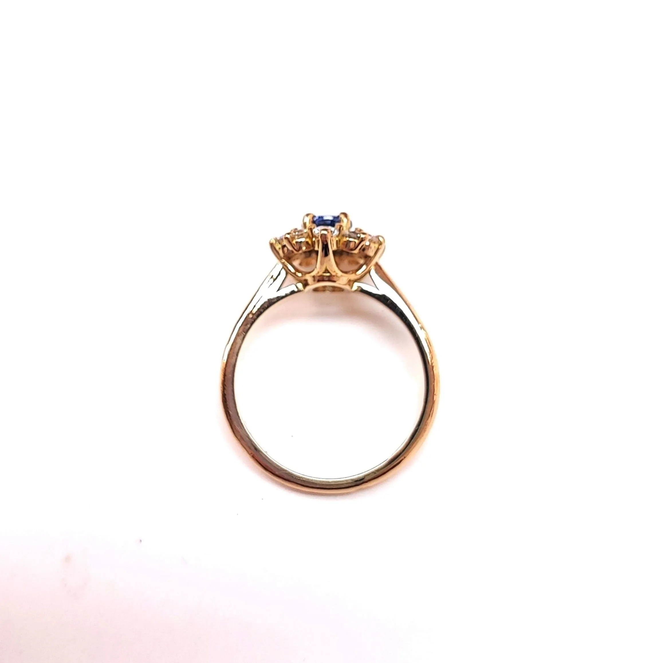 Bague marguerite saphir Ceylan et diamant sold by 58 Facettes product image thumbnail 5