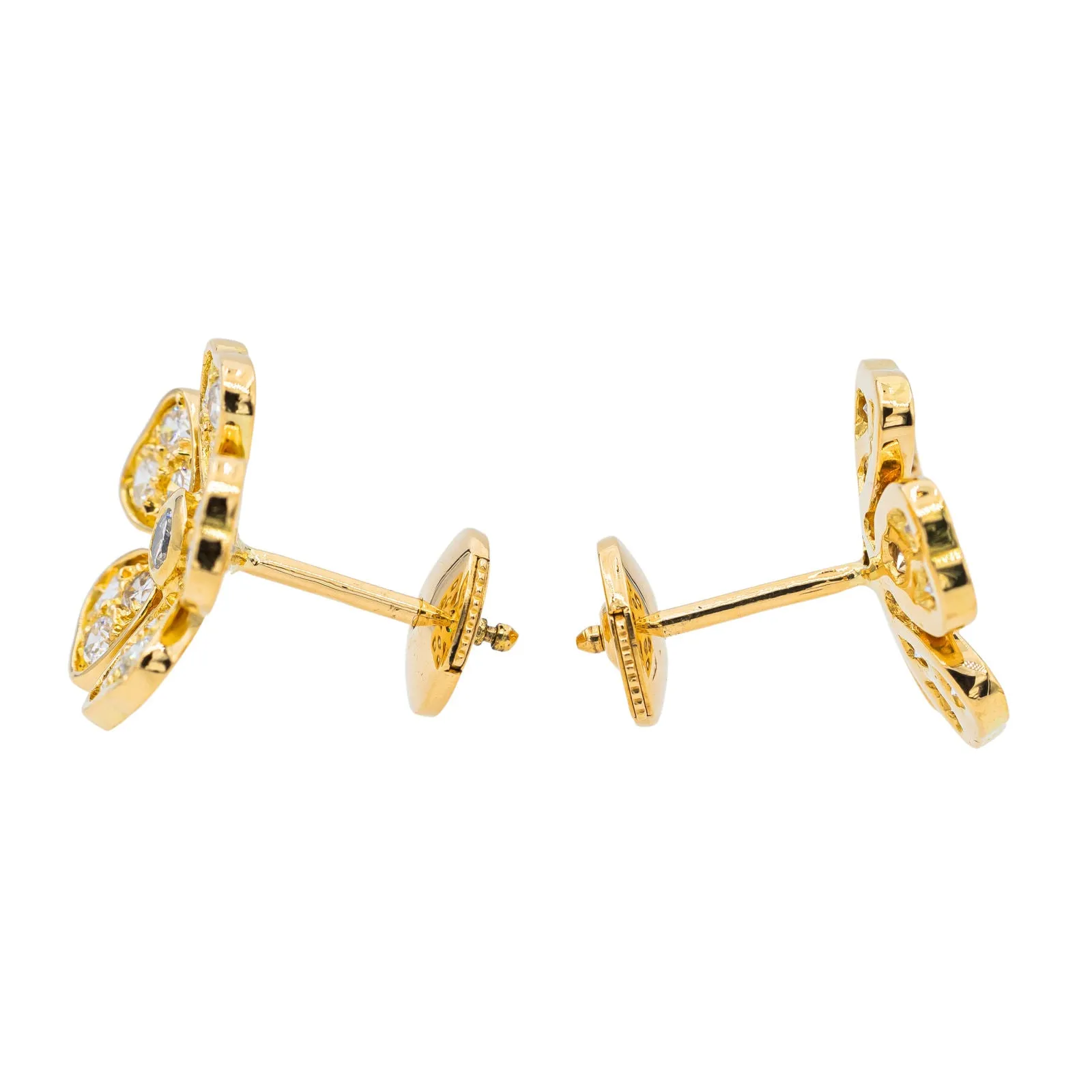 Boucles d'oreilles Puces Or jaune Diamant sold by 58 Facettes product image thumbnail 4