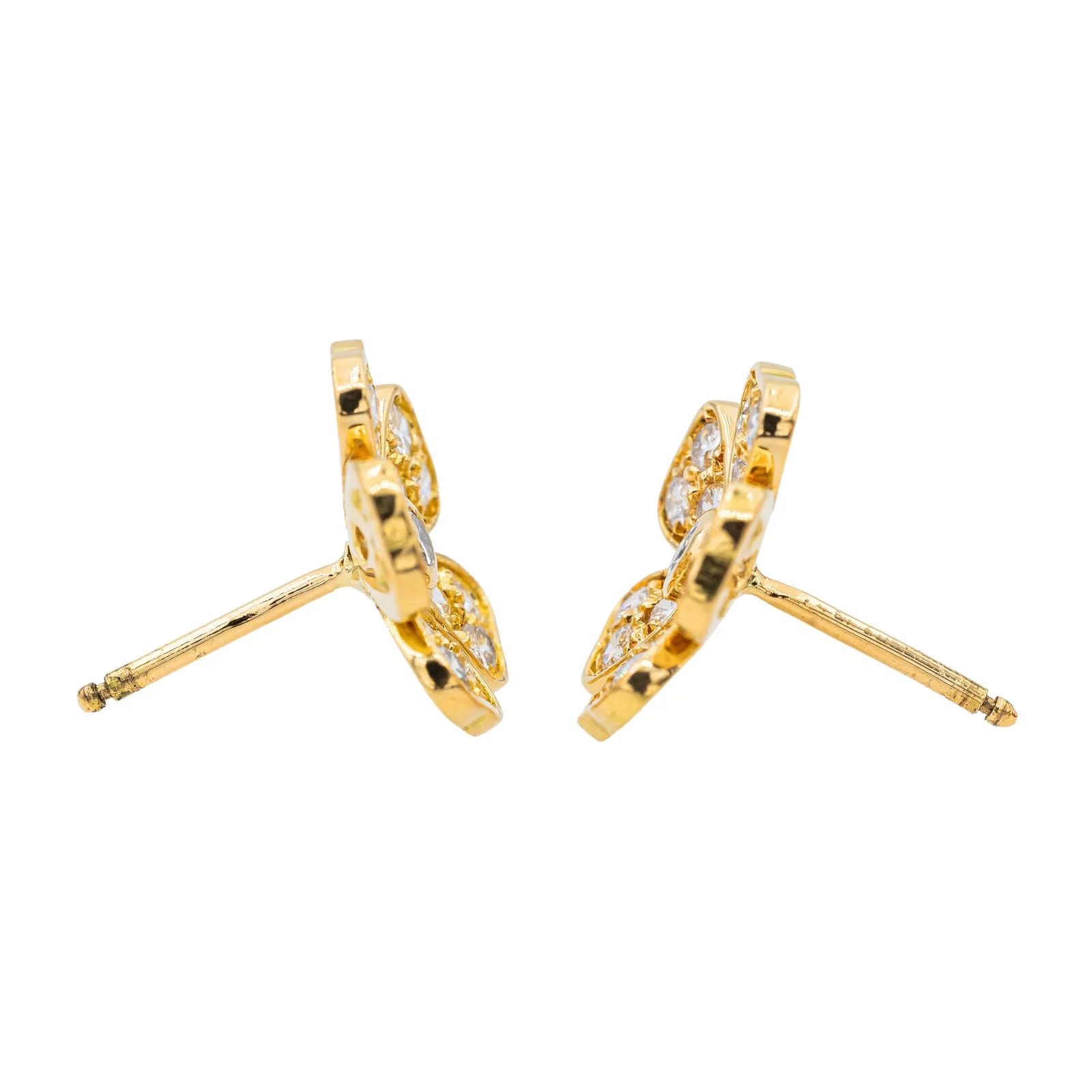 Boucles d'oreilles Puces Or jaune Diamant sold by 58 Facettes product image thumbnail 5