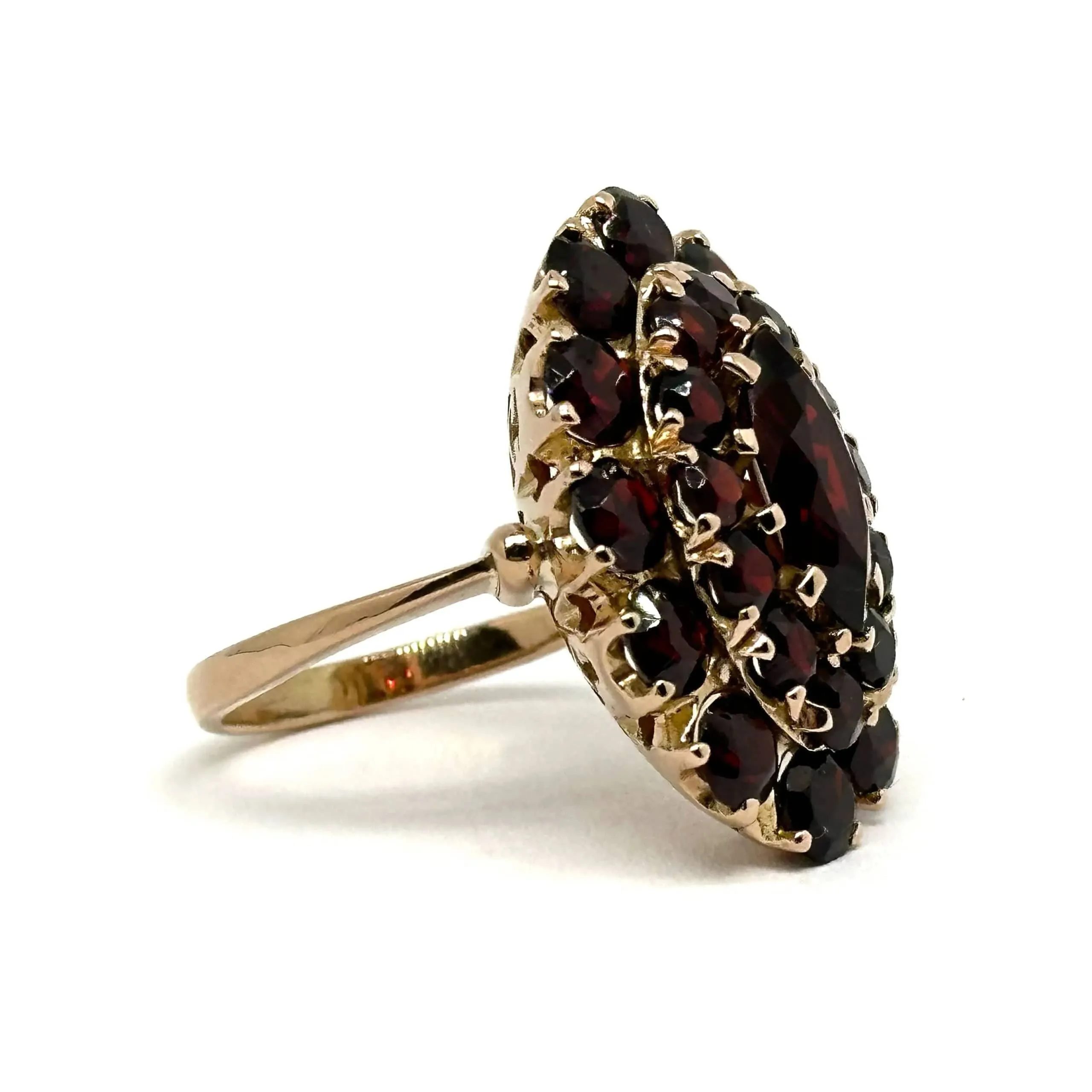 Bague marquise or rose grenat sold by 58 Facettes product image thumbnail 4