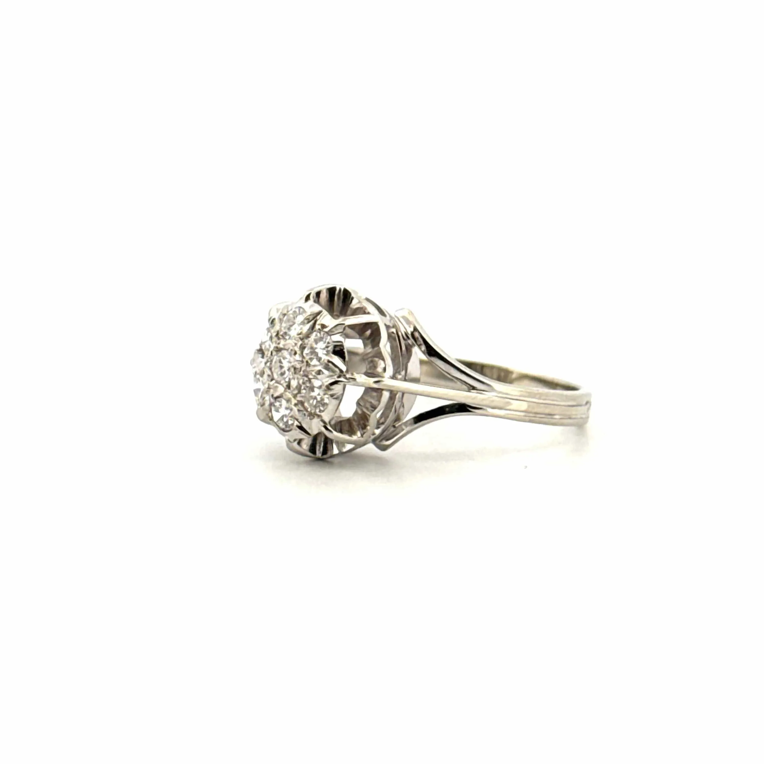Bague Pavée or blanc et diamant sold by 58 Facettes product image thumbnail 3