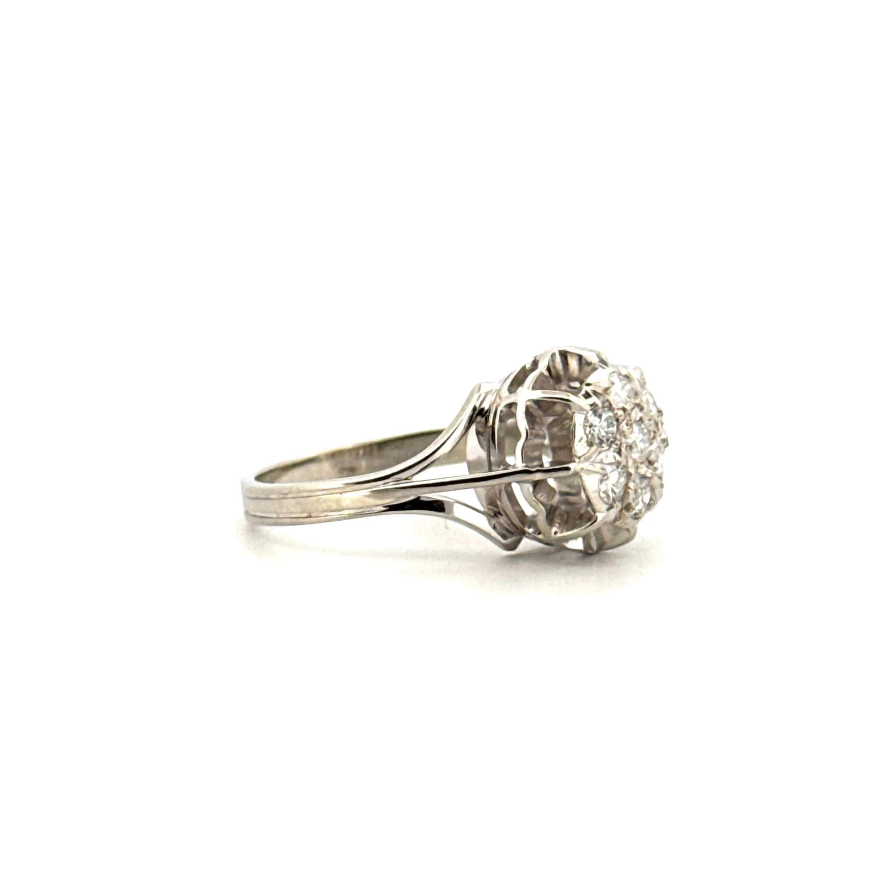 Bague Pavée or blanc et diamant sold by 58 Facettes product image thumbnail 4