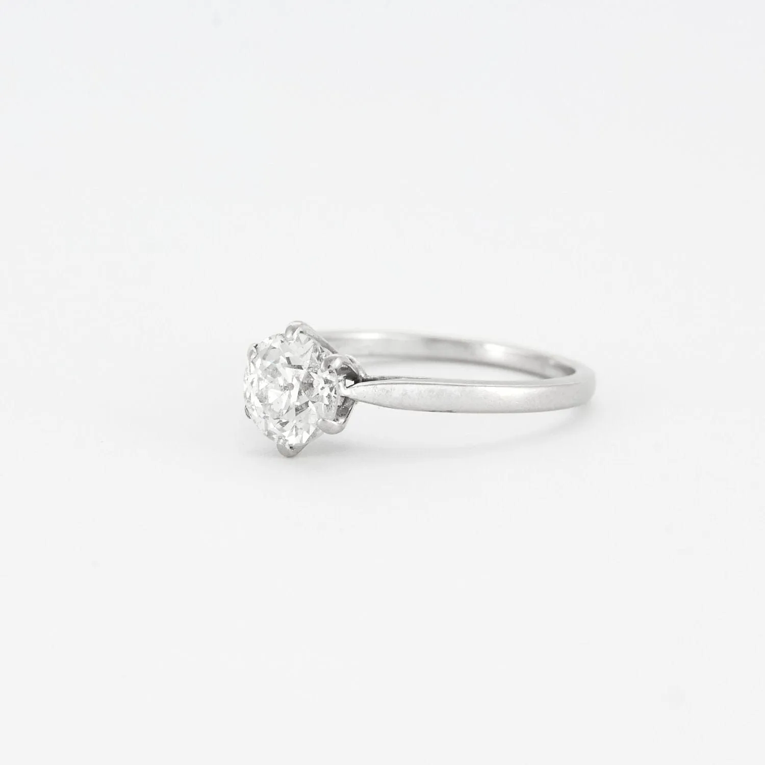 Bague solitaire or gris avec diamant sold by 58 Facettes product image thumbnail 5