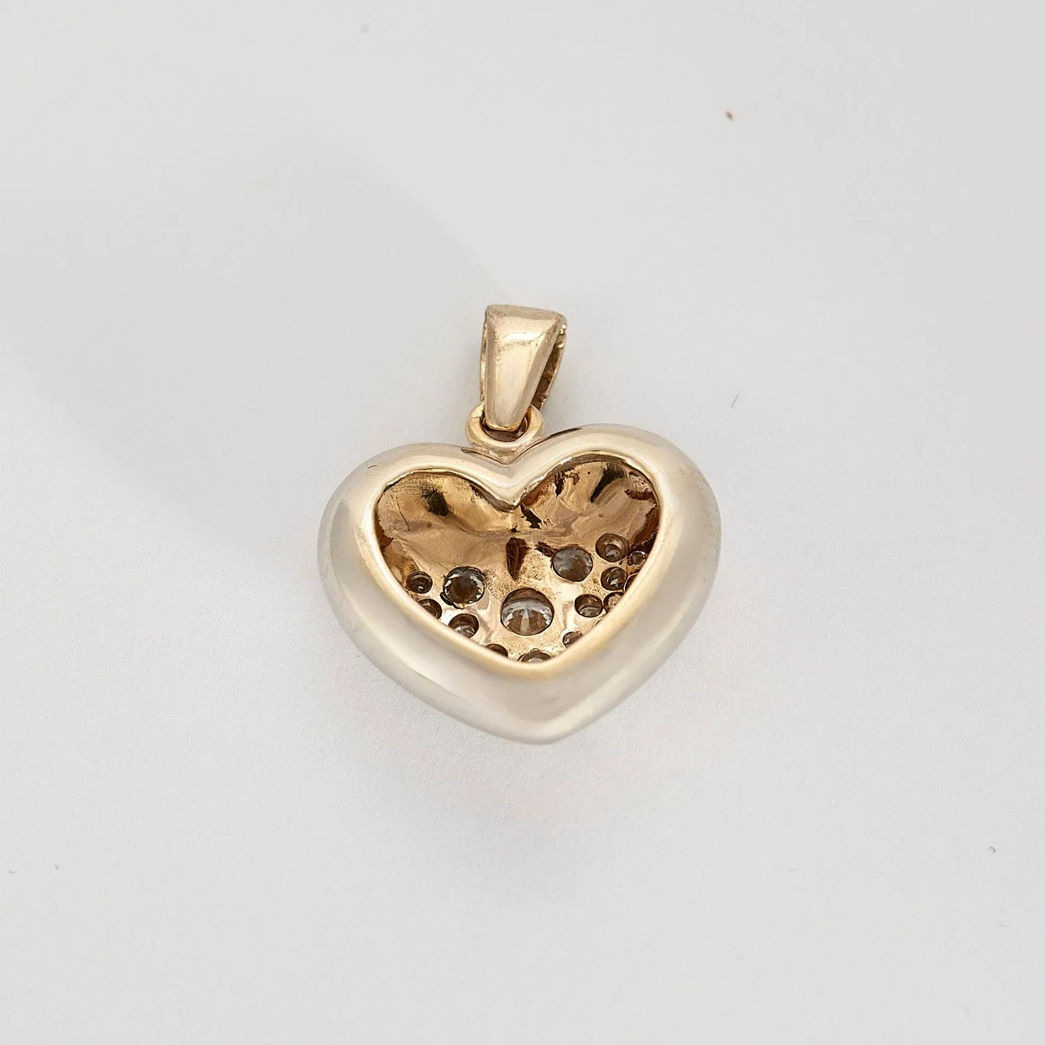 Pendentif coeur en or rhodié et diamants sold by 58 Facettes product image thumbnail 3