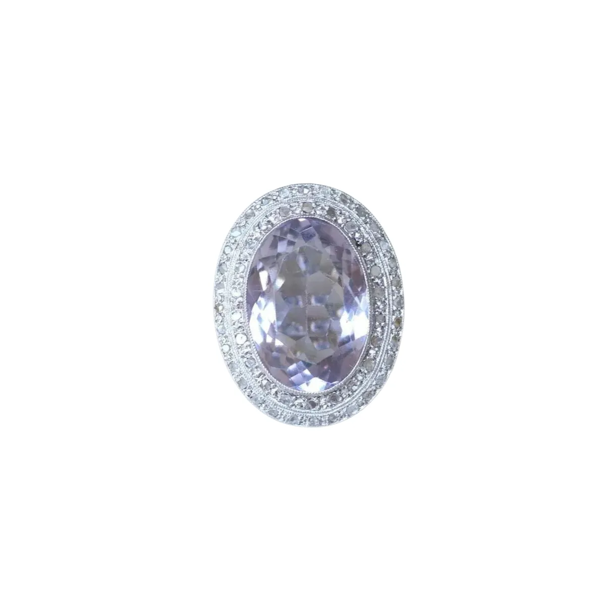 Grande Bague Art Déco Améthyste et Diamants sold by 58 Facettes