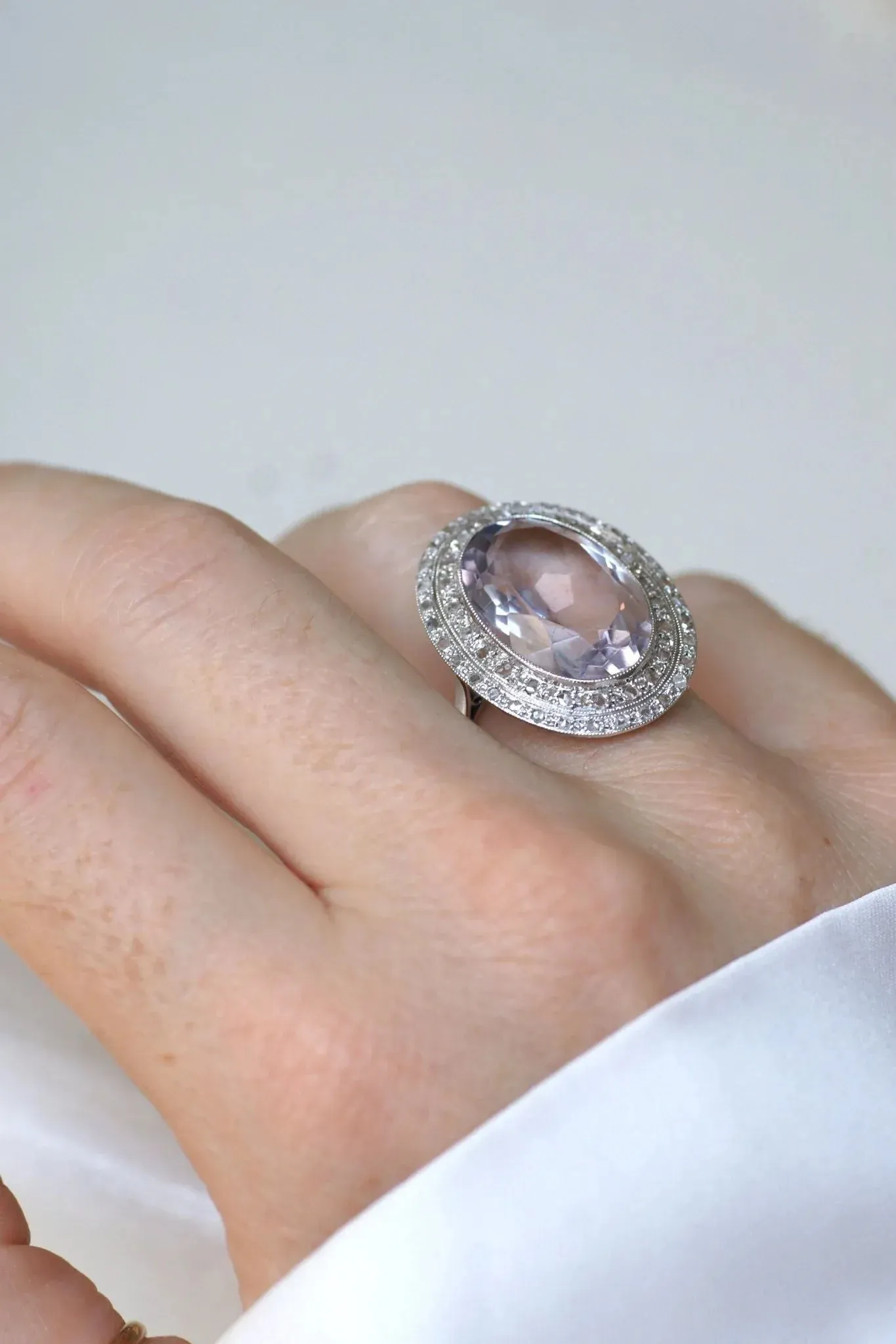 Grande Bague Art Déco Améthyste et Diamants sold by 58 Facettes product image thumbnail 5