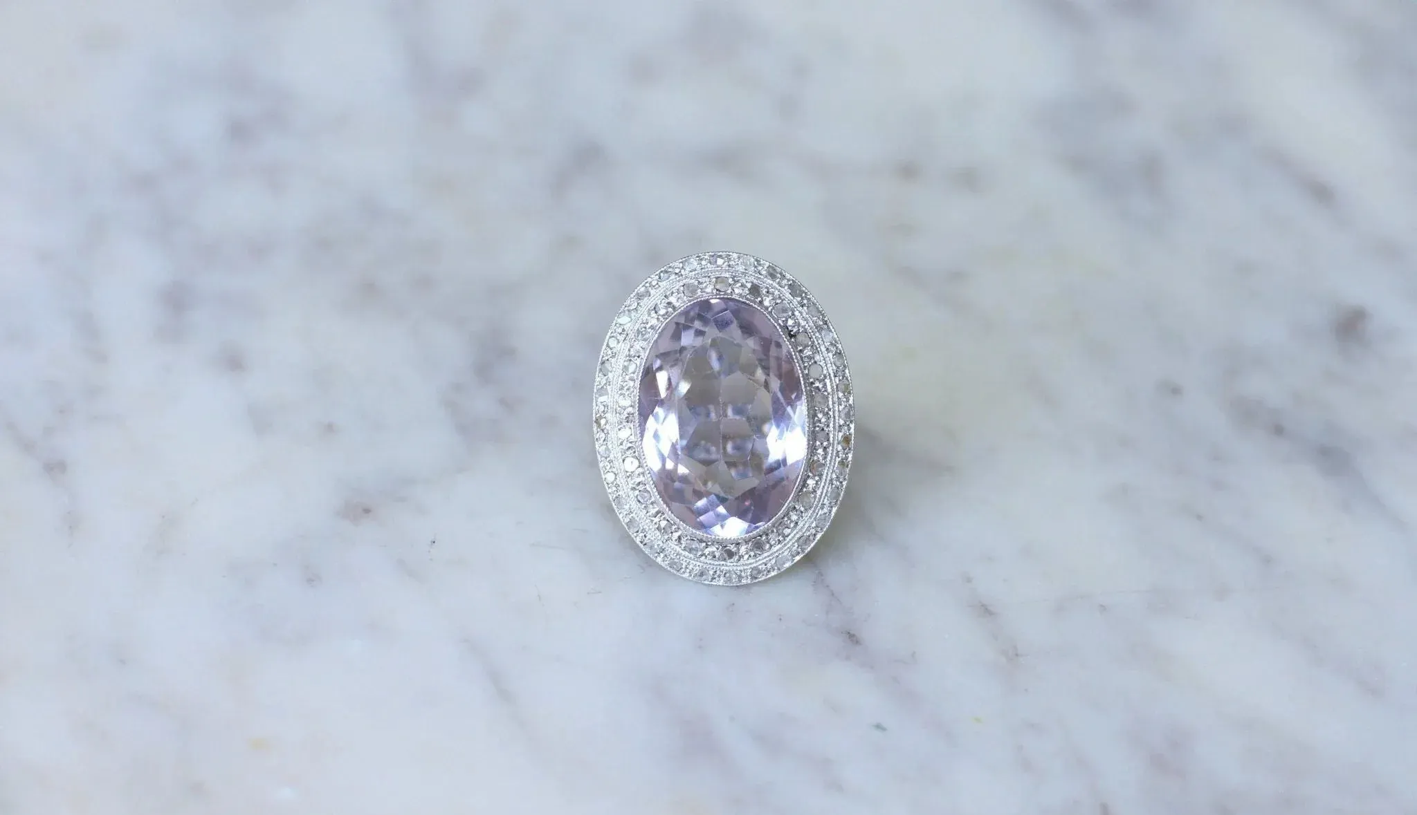 Grande Bague Art Déco Améthyste et Diamants sold by 58 Facettes product image thumbnail 3