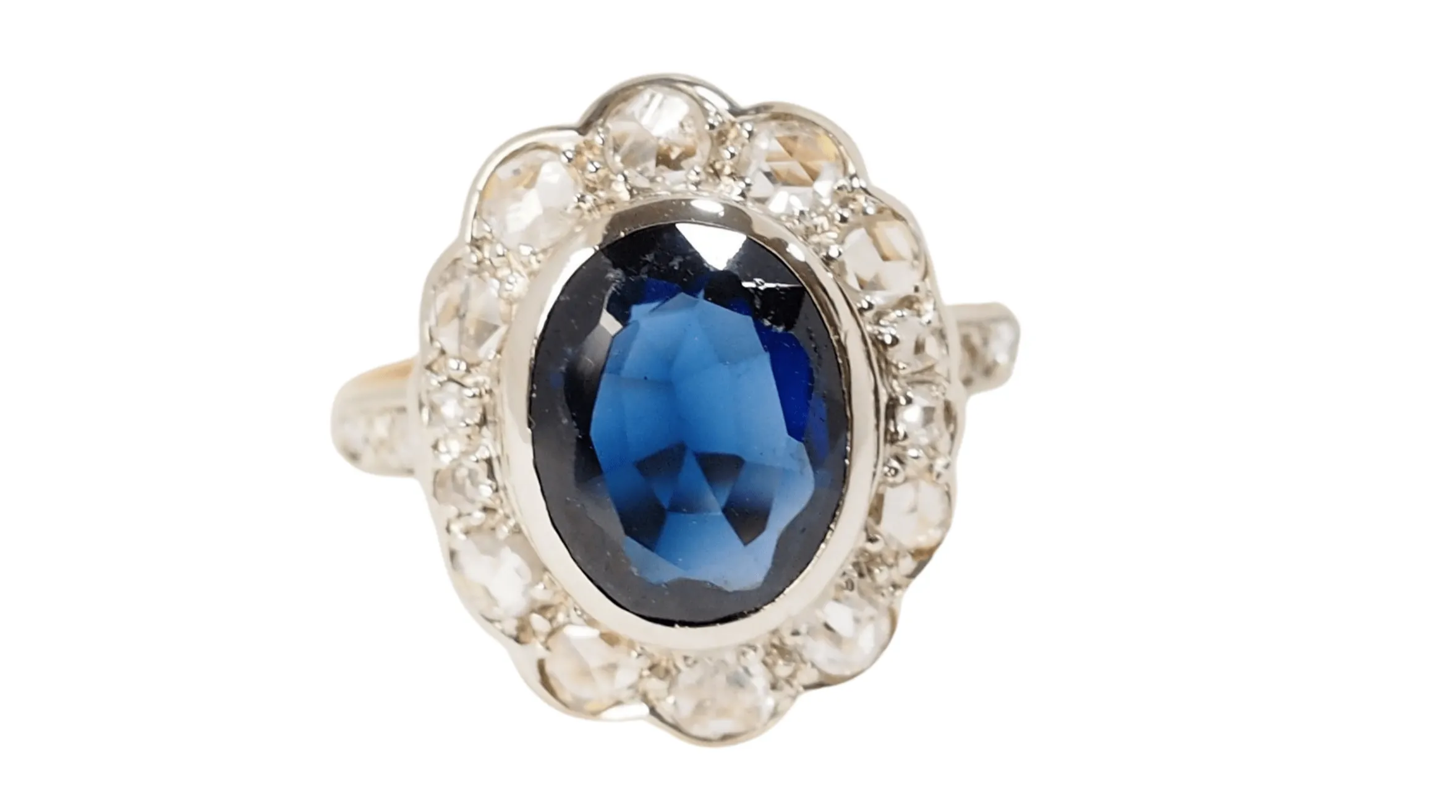 Bague 2 Ors Saphir sold by 58 Facettes