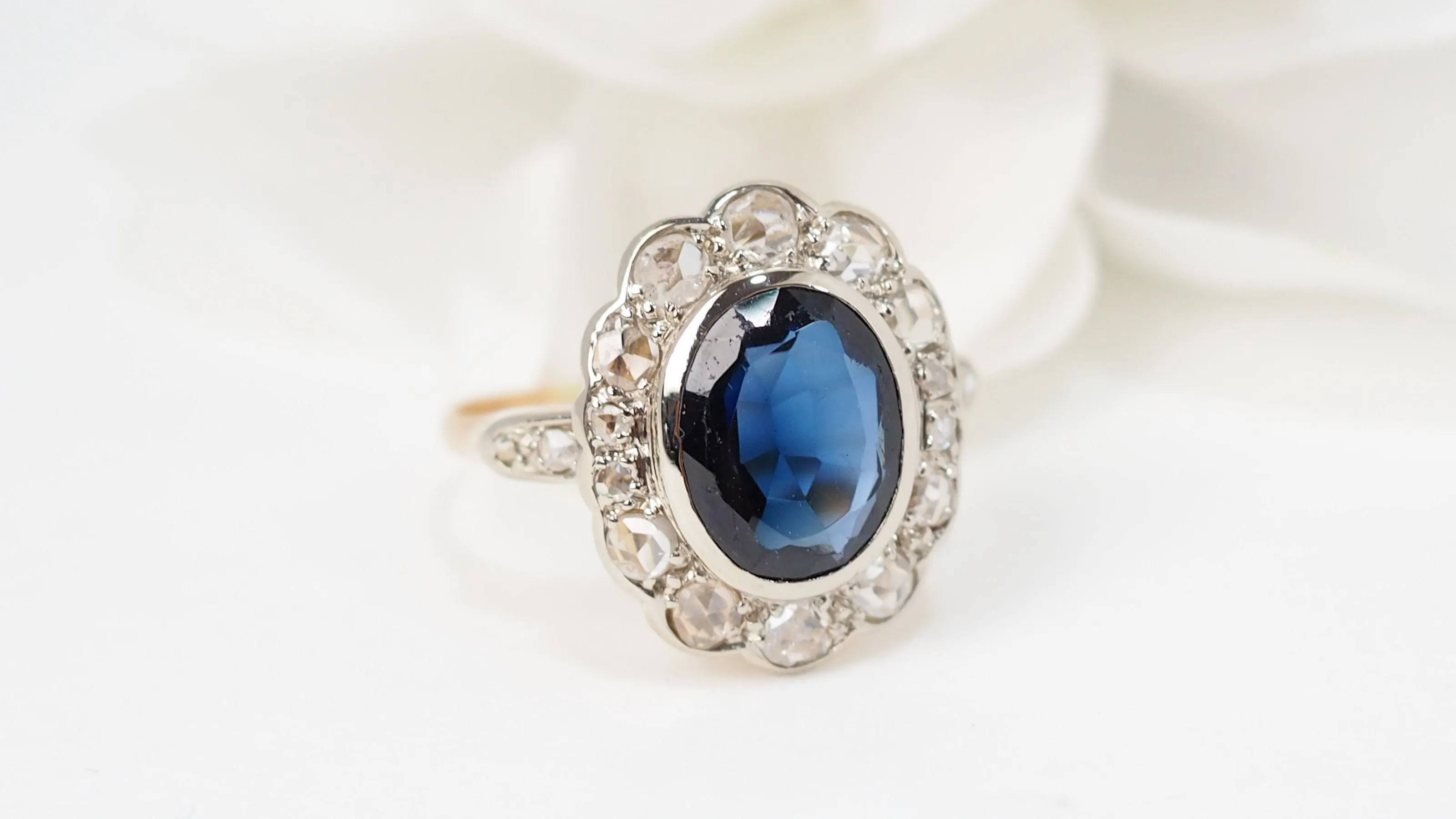 Bague 2 Ors Saphir sold by 58 Facettes product image thumbnail 4