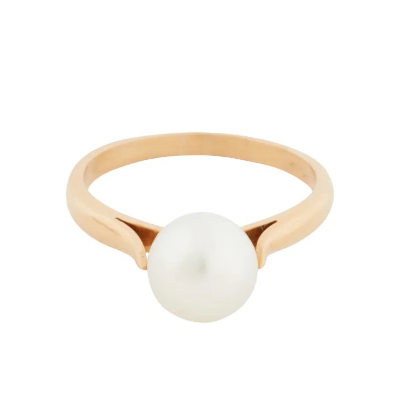 BAGUE OR JAUNE PERLE DE CULTURE sold by 58 Facettes