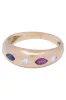Bague Jonc - Rubis, saphir et diamants sold by 58 Facettes