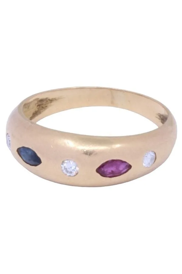 Bague Jonc - Rubis, saphir et diamants sold by 58 Facettes product image thumbnail 2