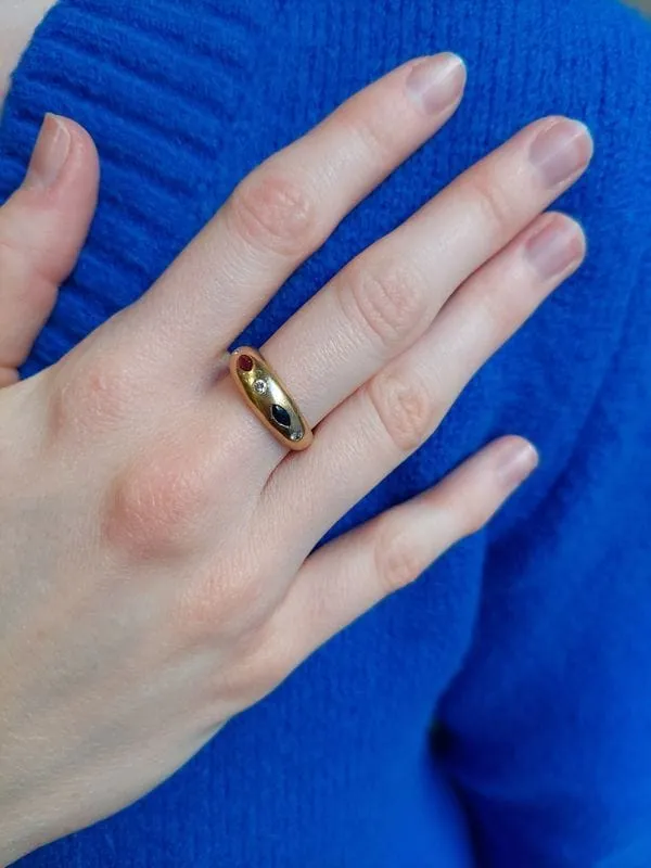 Bague Jonc - Rubis, saphir et diamants sold by 58 Facettes product image thumbnail 3