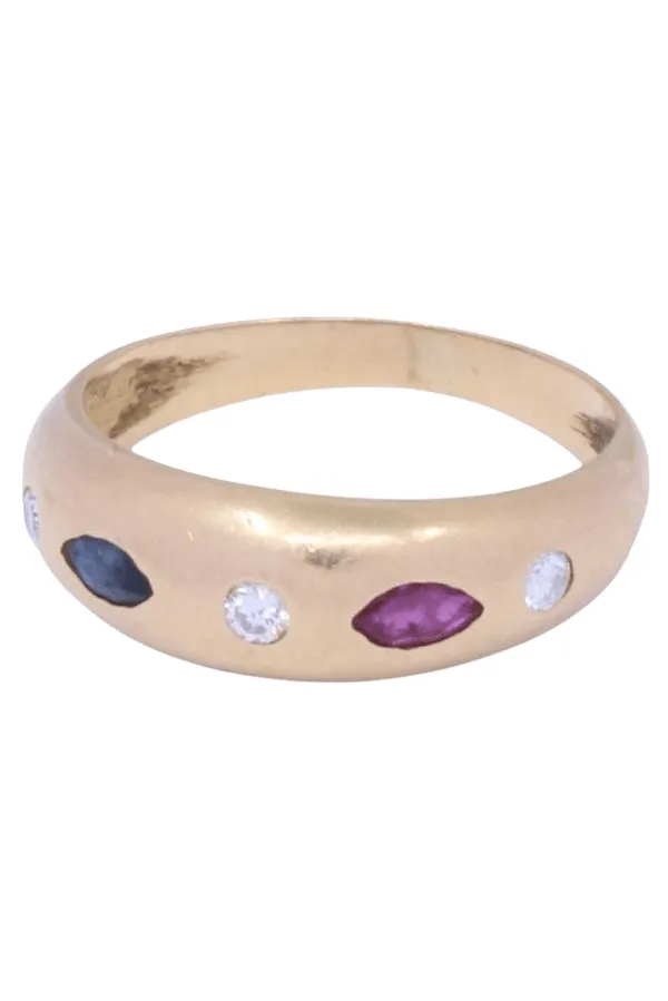 Bague Jonc - Rubis, saphir et diamants sold by 58 Facettes