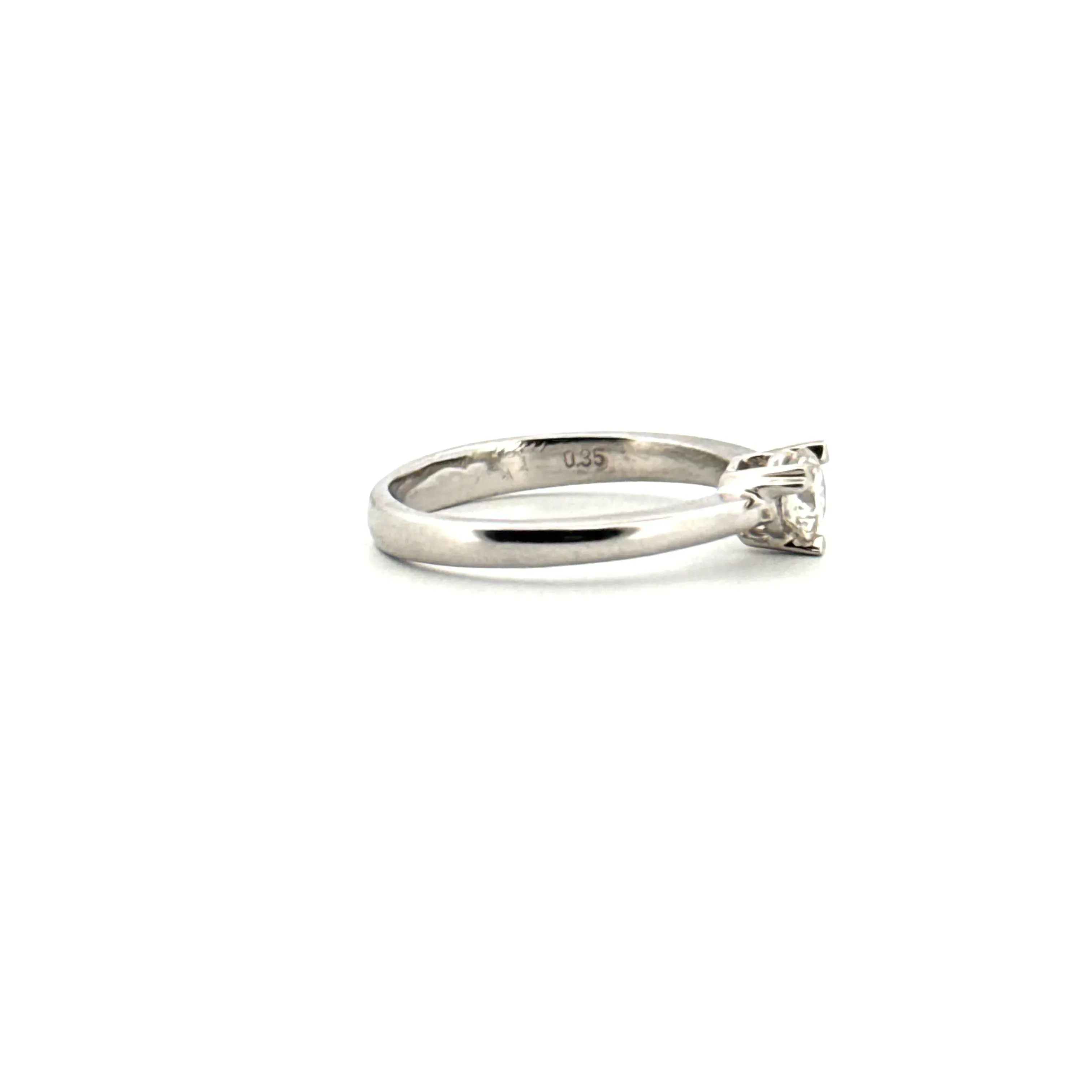 Bague Solitaire Or Blanc Diamant 0.30ct sold by 58 Facettes product image thumbnail 4