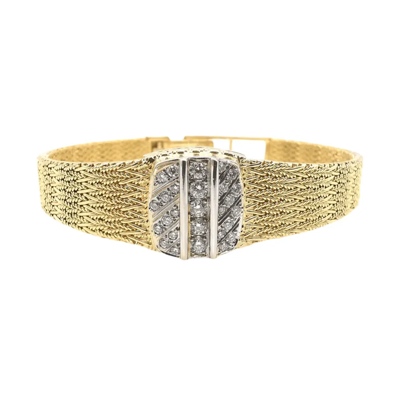 Bracelet or jaune 27 diamants sold by 58 Facettes