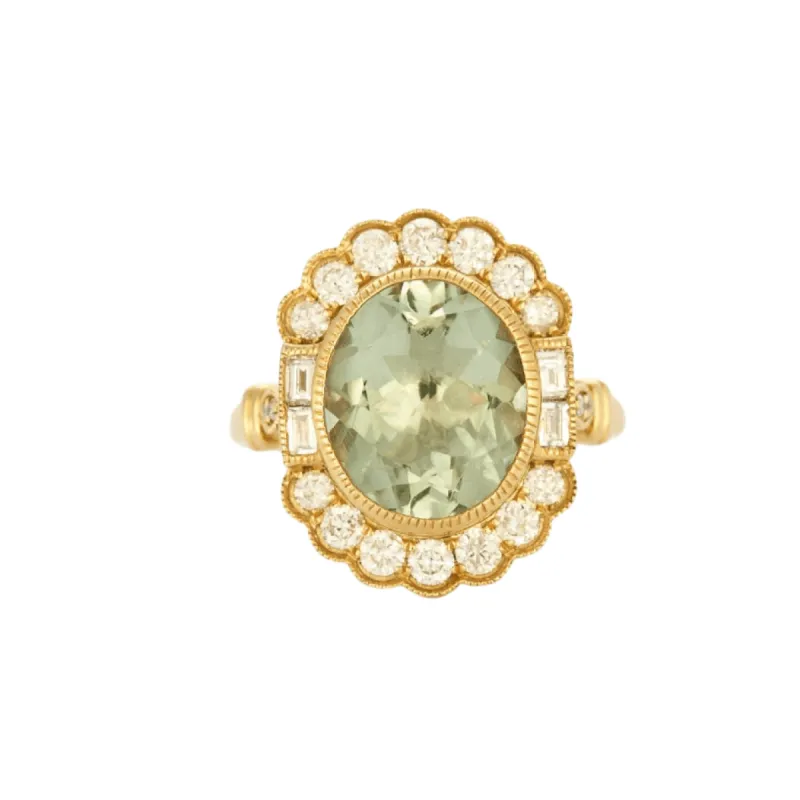 Bague or jaune Améthyste et diamants sold by 58 Facettes