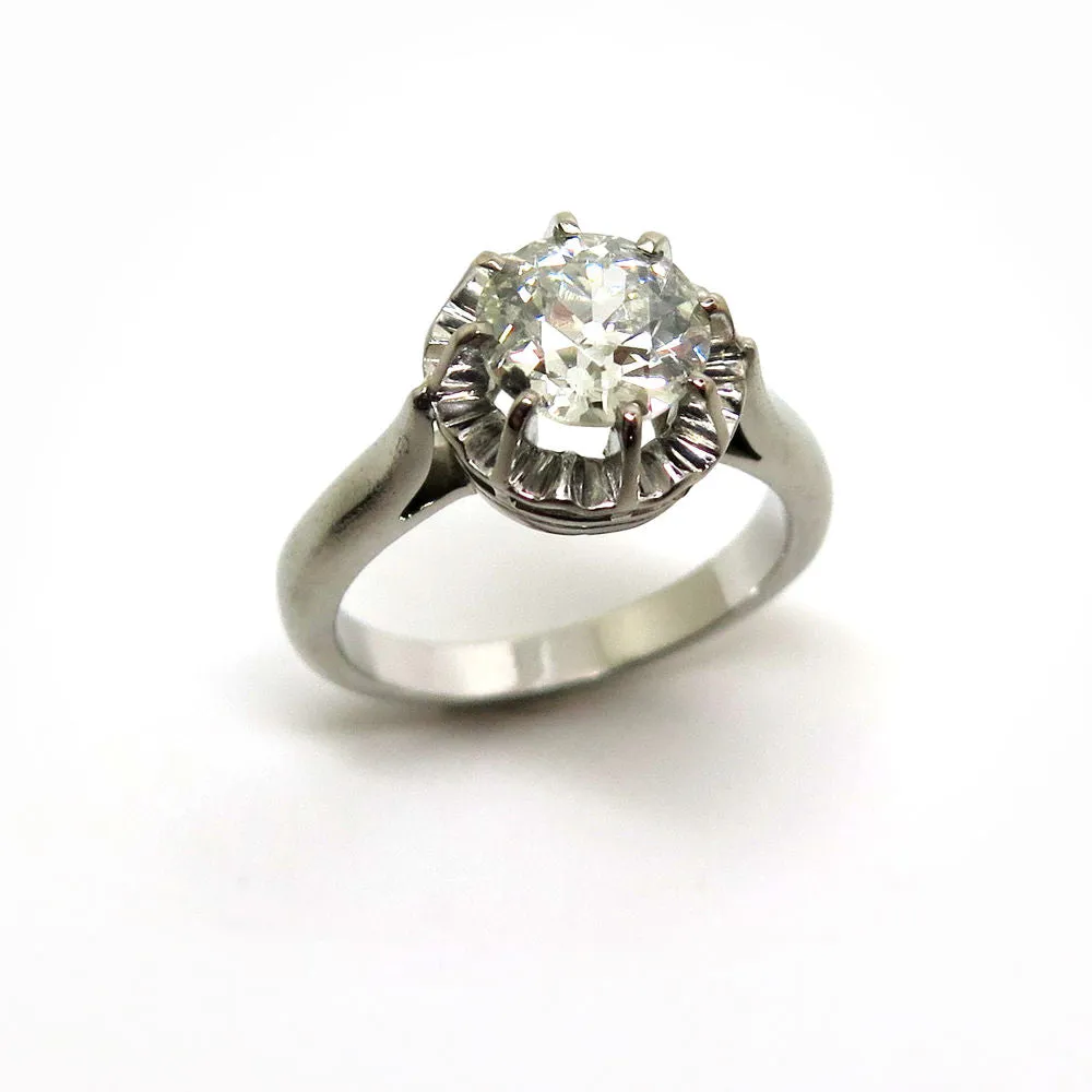 solitaire or blanc diamant 1,58 carat sold by 58 Facettes product image thumbnail 2