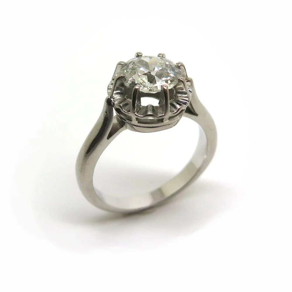 solitaire or blanc diamant 1,58 carat sold by 58 Facettes product image thumbnail 4