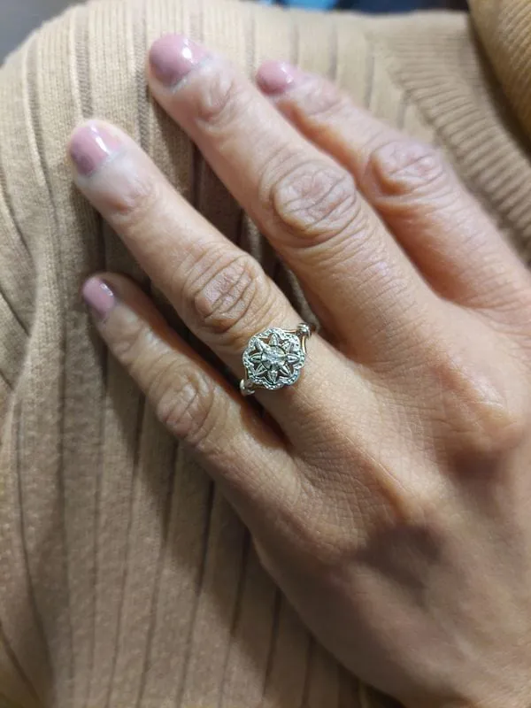 Bague art nouveau diamants sold by 58 Facettes product image thumbnail 3