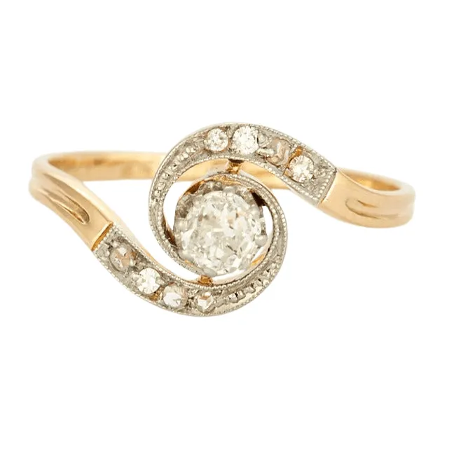 Bague Tourbillon or et diamants sold by 58 Facettes