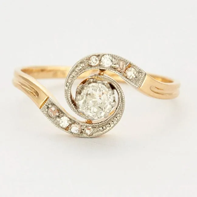 Bague Tourbillon or et diamants sold by 58 Facettes product image thumbnail 2