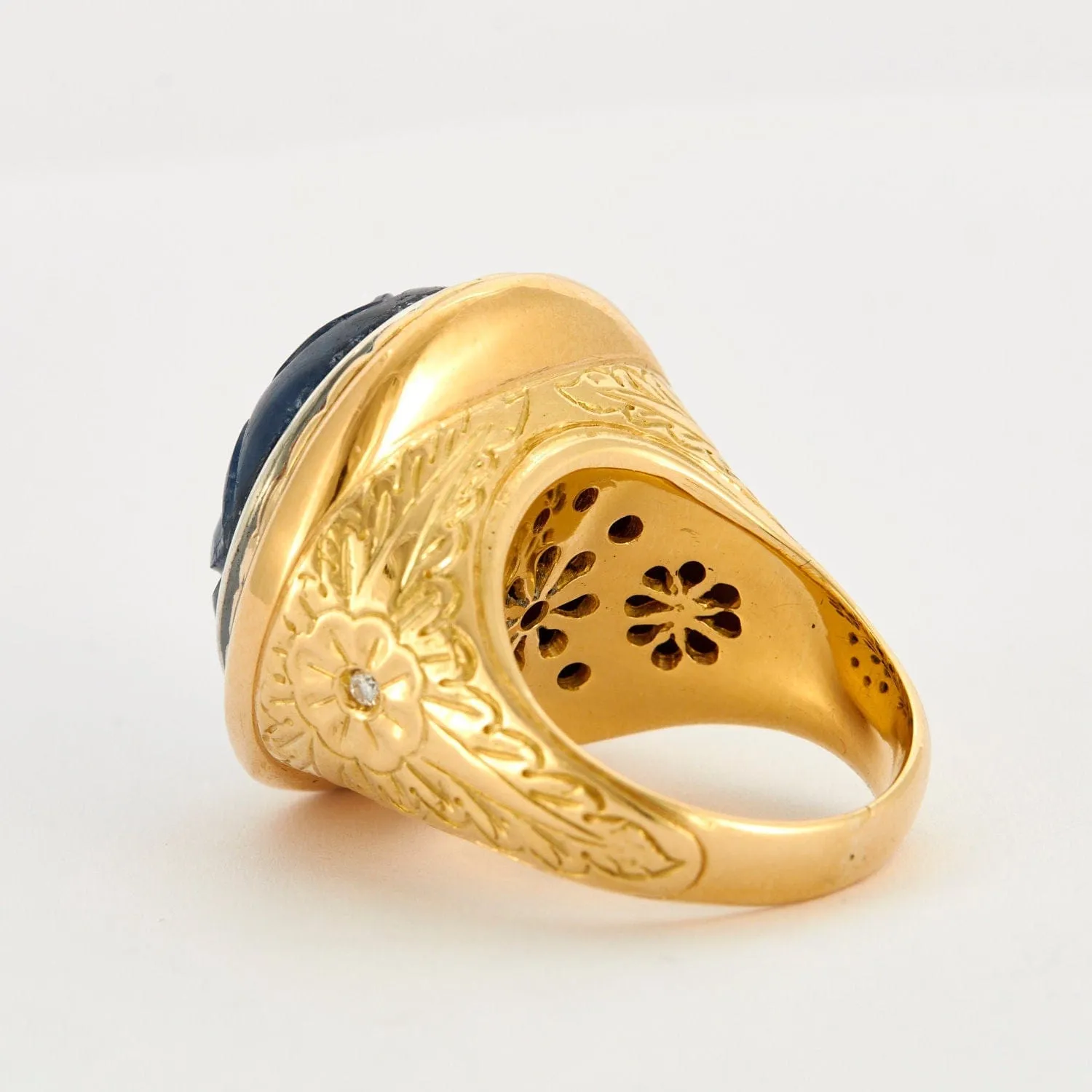 Bague Chevalière Saphir gravé sold by 58 Facettes product image thumbnail 5