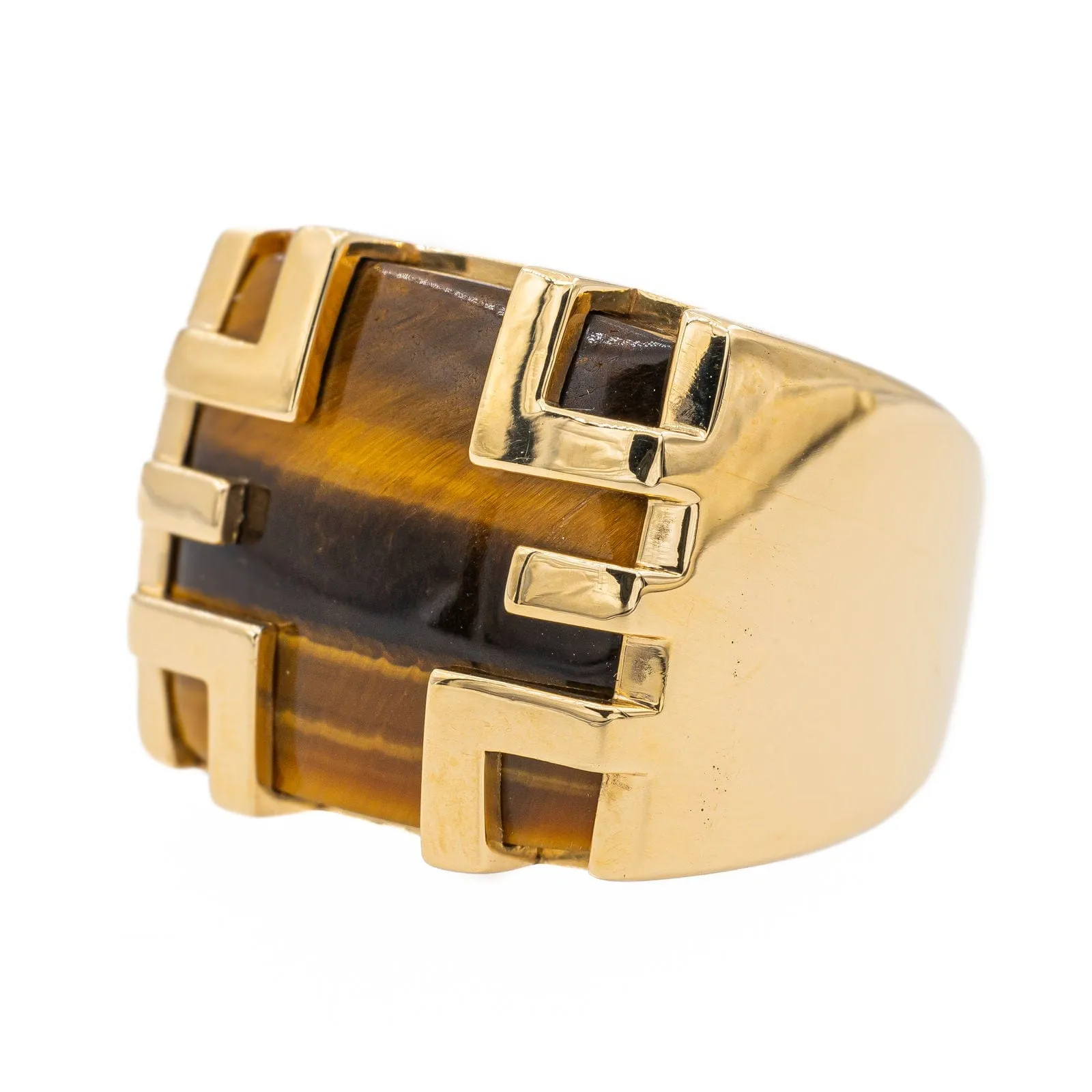 Cartier Bague Chevalière Yjing Or jaune oeil de tigre sold by 58 Facettes product image thumbnail 4